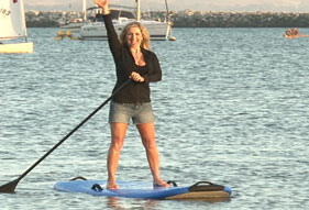 Aprilanne checks out the Stand Up Paddle Boarding craze in Half Moon Bay, CA